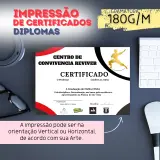 Impressao de Certificado Diploma de Conclusão A4 - 180G 3